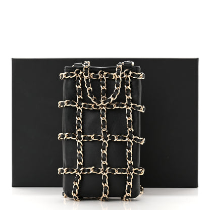 Chanel Lambskin Tech Me Out Clutch With Chain Black 12 of 12