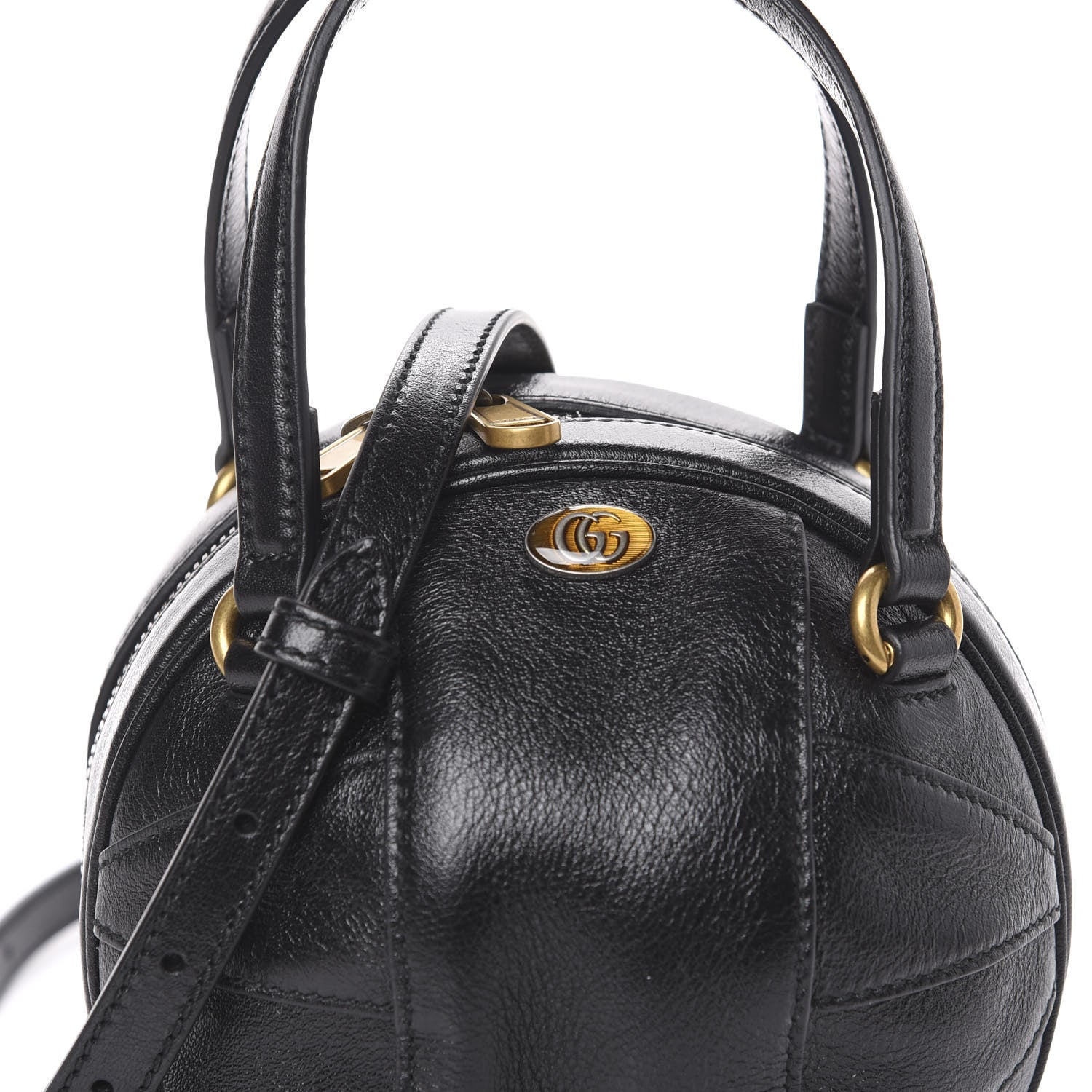 Gucci Piuma Lux Energy Mini Tifosa Basketball Shaped Shoulder Bag Black 9 of 9