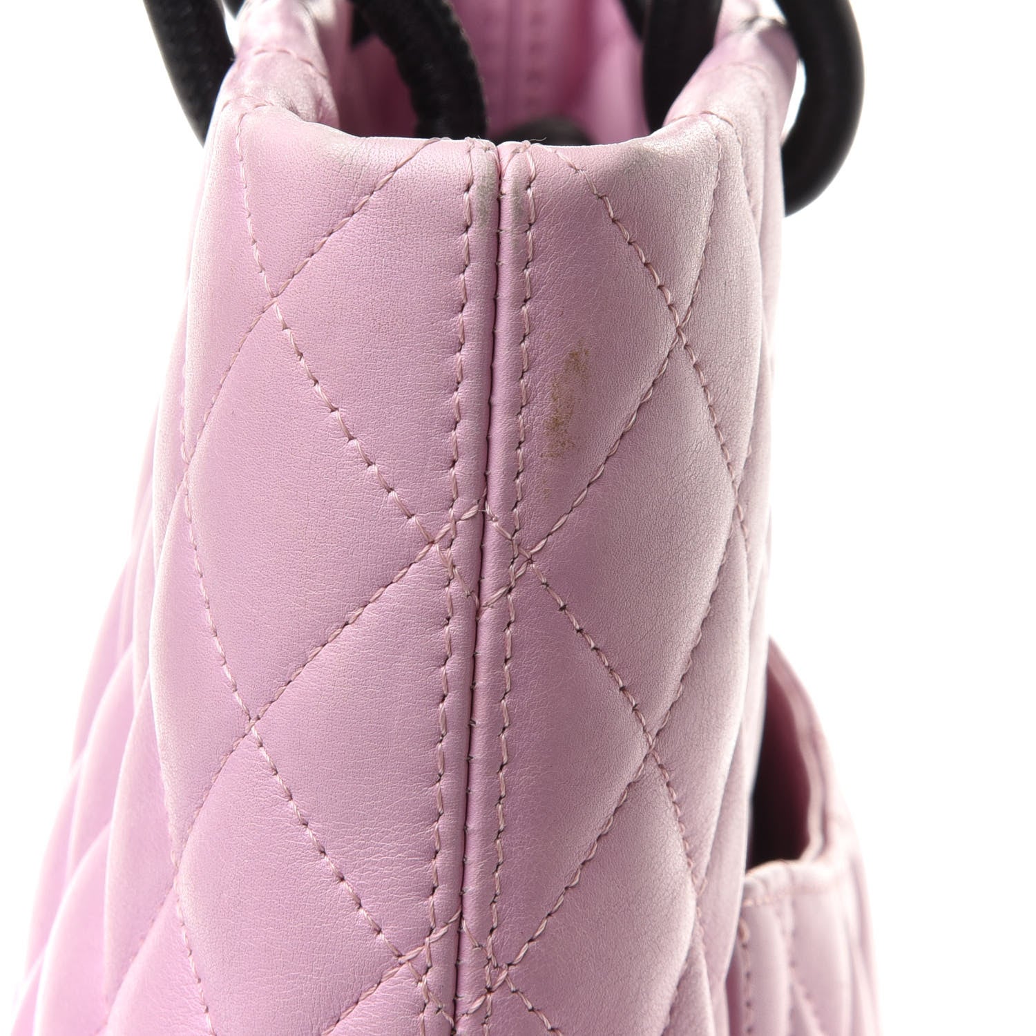 Chanel Calfskin Quilted Medium Cambon Tote Pink Black 15 of 17