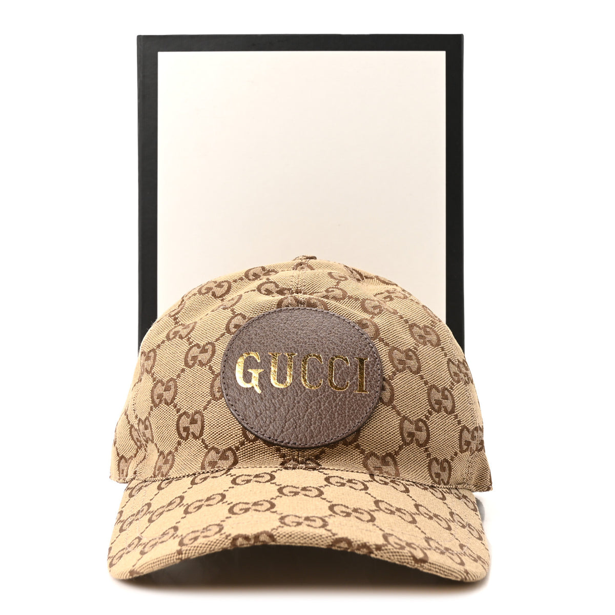 Gucci Monogram Textured Dollar Calfskin Zeno Baseball Hat L Beige 11 of 11