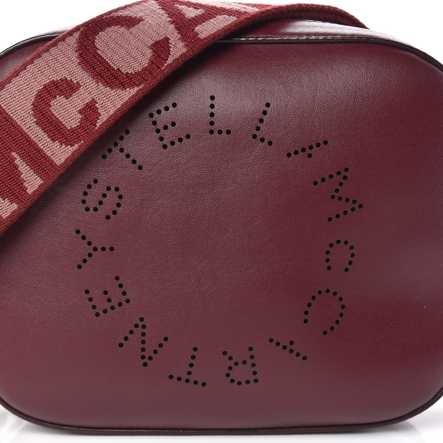 Eco Alter Nappa Perforated Logo Mini Bag Wine