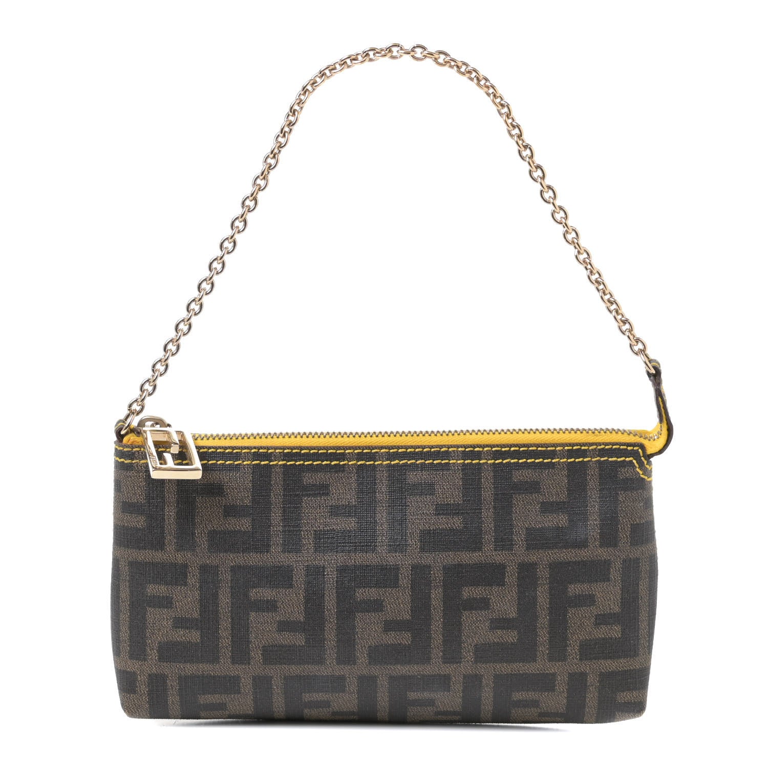 Fendi Zucca Spalmati Pochette Tobacco Giallo 1 of 7