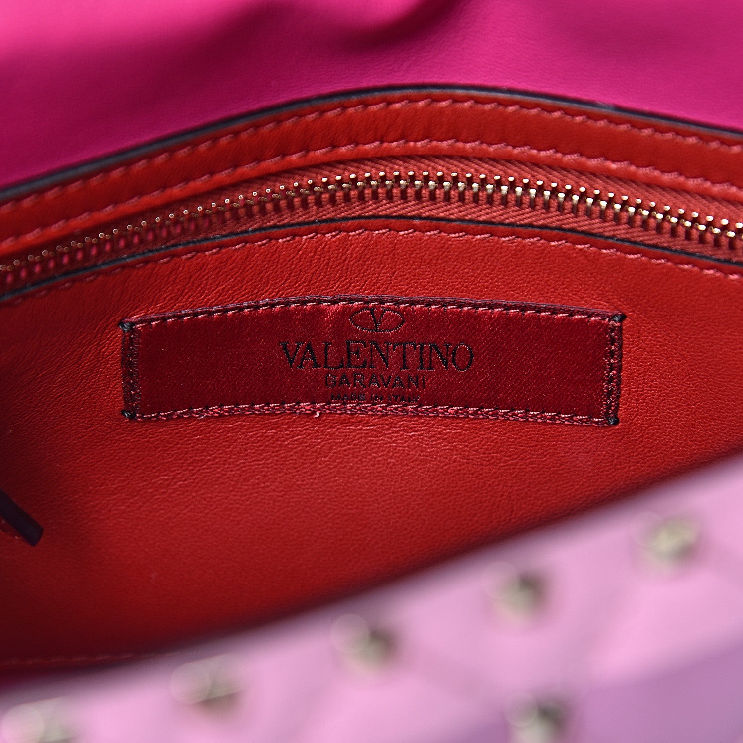 Valentino Garavani Lambskin Stripe Intarsia Medium Rockstud Spike Shoulder Bag Multicolor 7 of 10