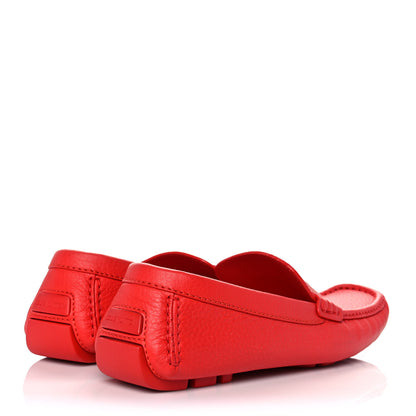 Louis Vuitton Calfskin Mens Monte Carlo Car Shoe Moccasin Loafers 8 Red 4 of 7