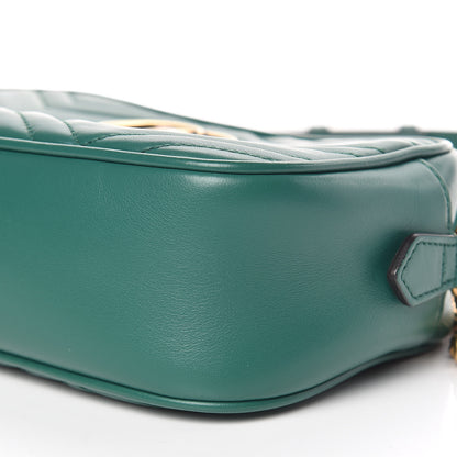 Gucci Calfskin Matelasse Small GG Marmont Chain Shoulder Bag Emerald Green 9 of 9