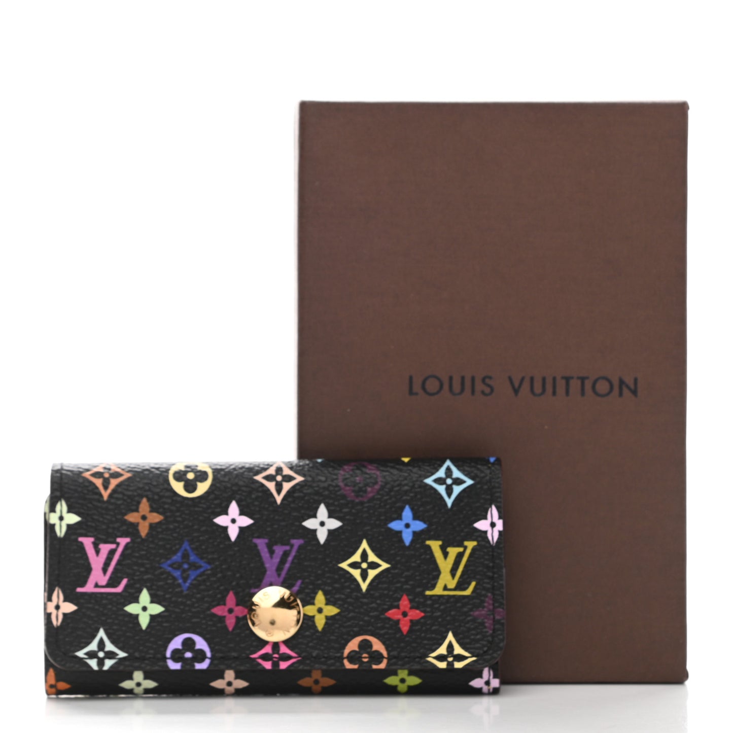 Monogram Multicolor Multicles 4 Key Holder Black