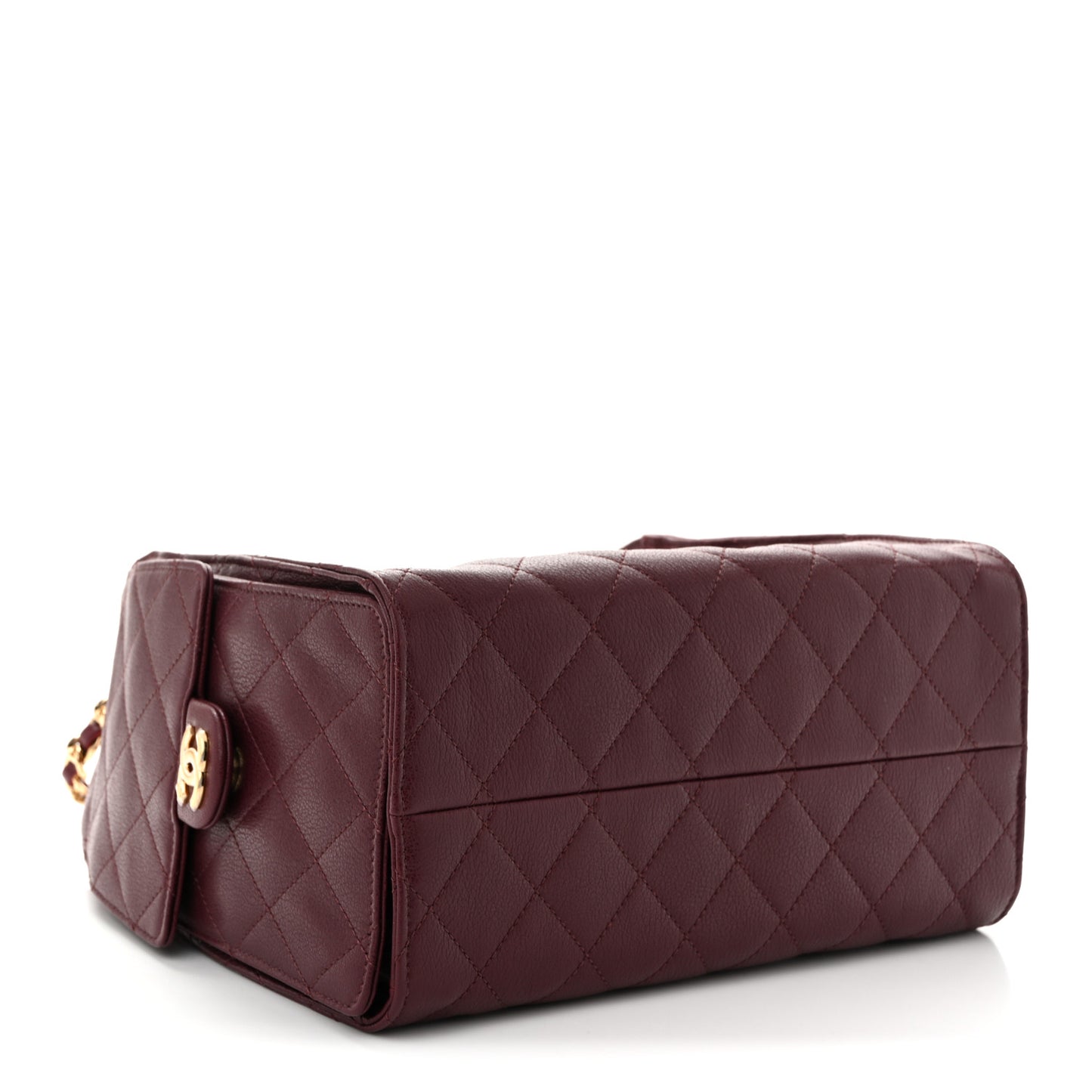 Caviar Quilted Small Chanel 25 Handbag Burgundy