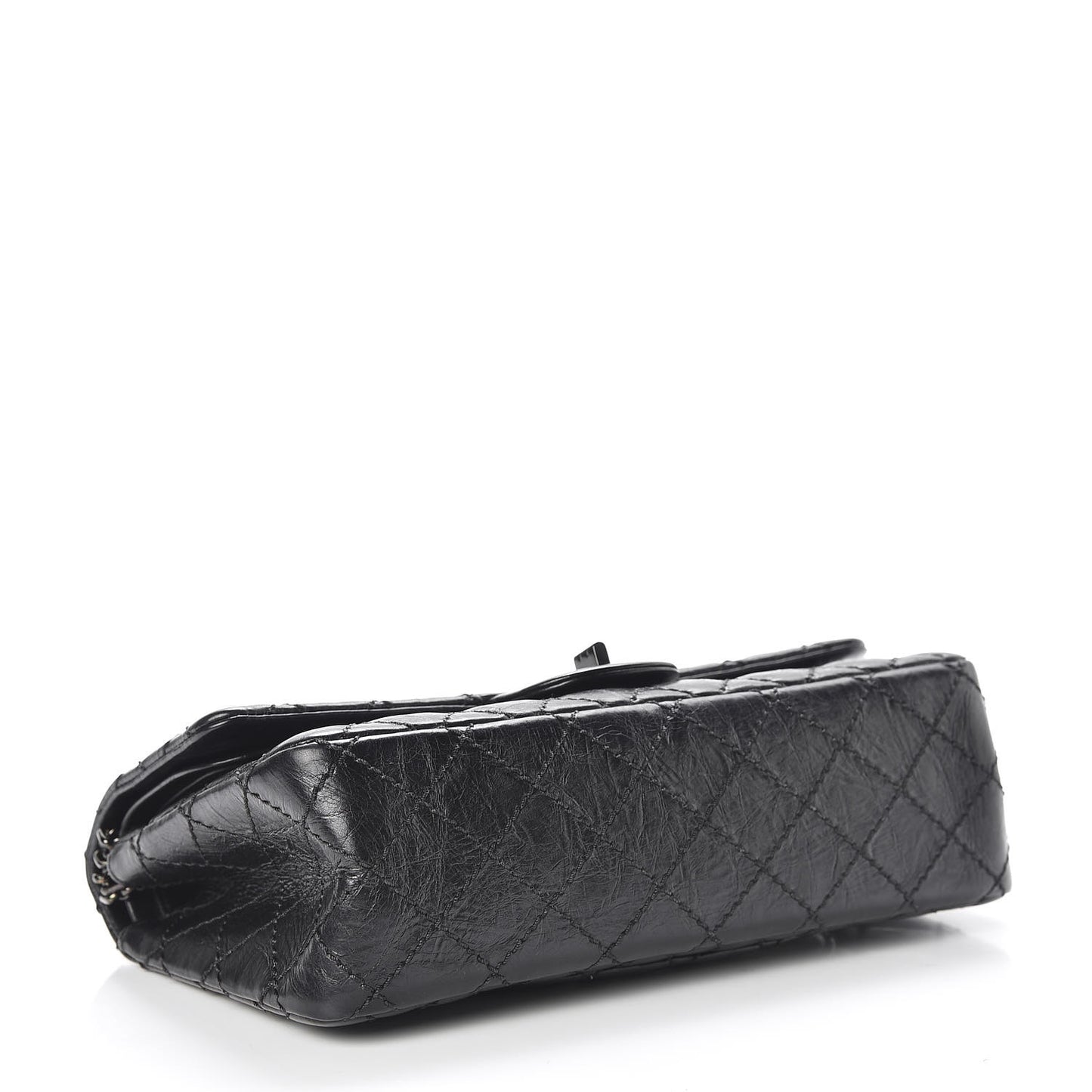 Aged Calfskin Quilted 2.55 Reissue 225 Flap So Black