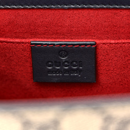 Gucci GG Supreme Monogram Moon Calfskin Small Padlock Shoulder Bag Beige Blue Mystic White Hibiscus Red 6 of 12