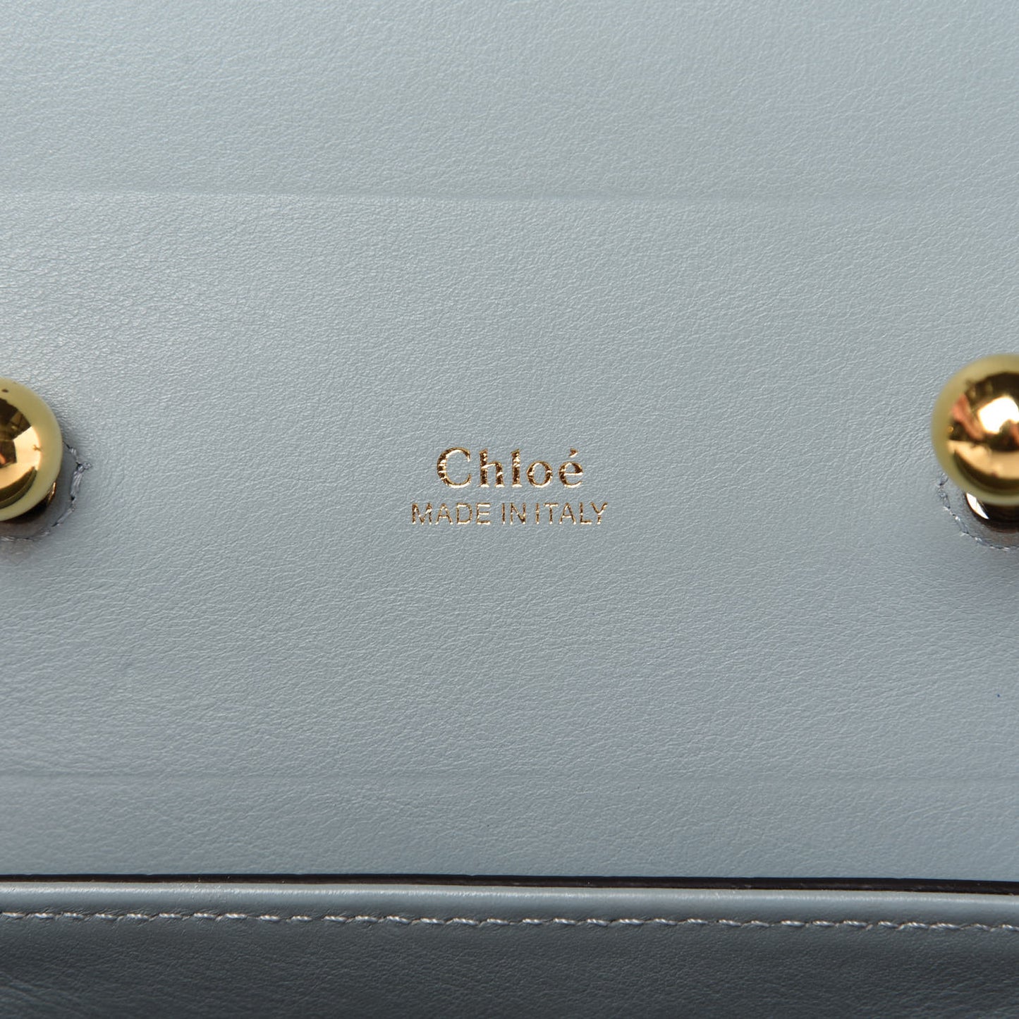 Calfskin Crocodile Embossed Small Aby Lock Faded Blue