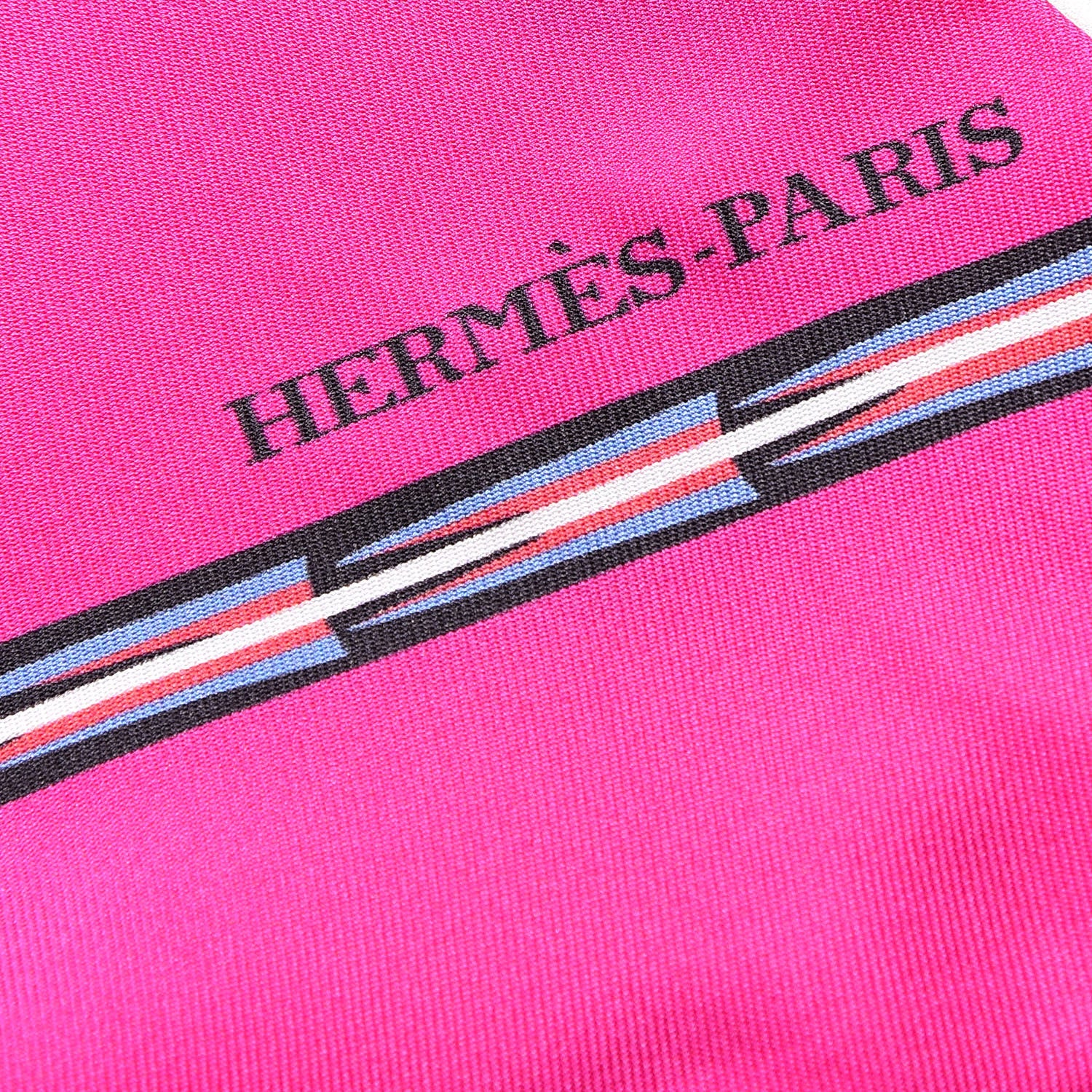 Hermes Silk Brazil Maxi Twilly Fuchsia Encre Rouge 5 of 5