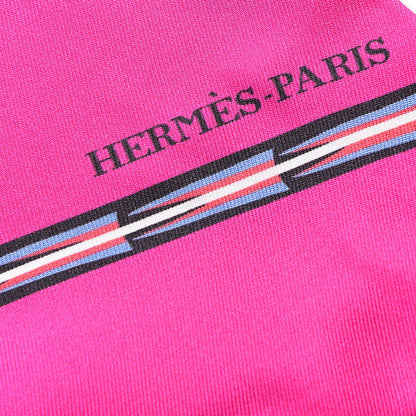 Hermes Silk Brazil Maxi Twilly Fuchsia Encre Rouge 5 of 5