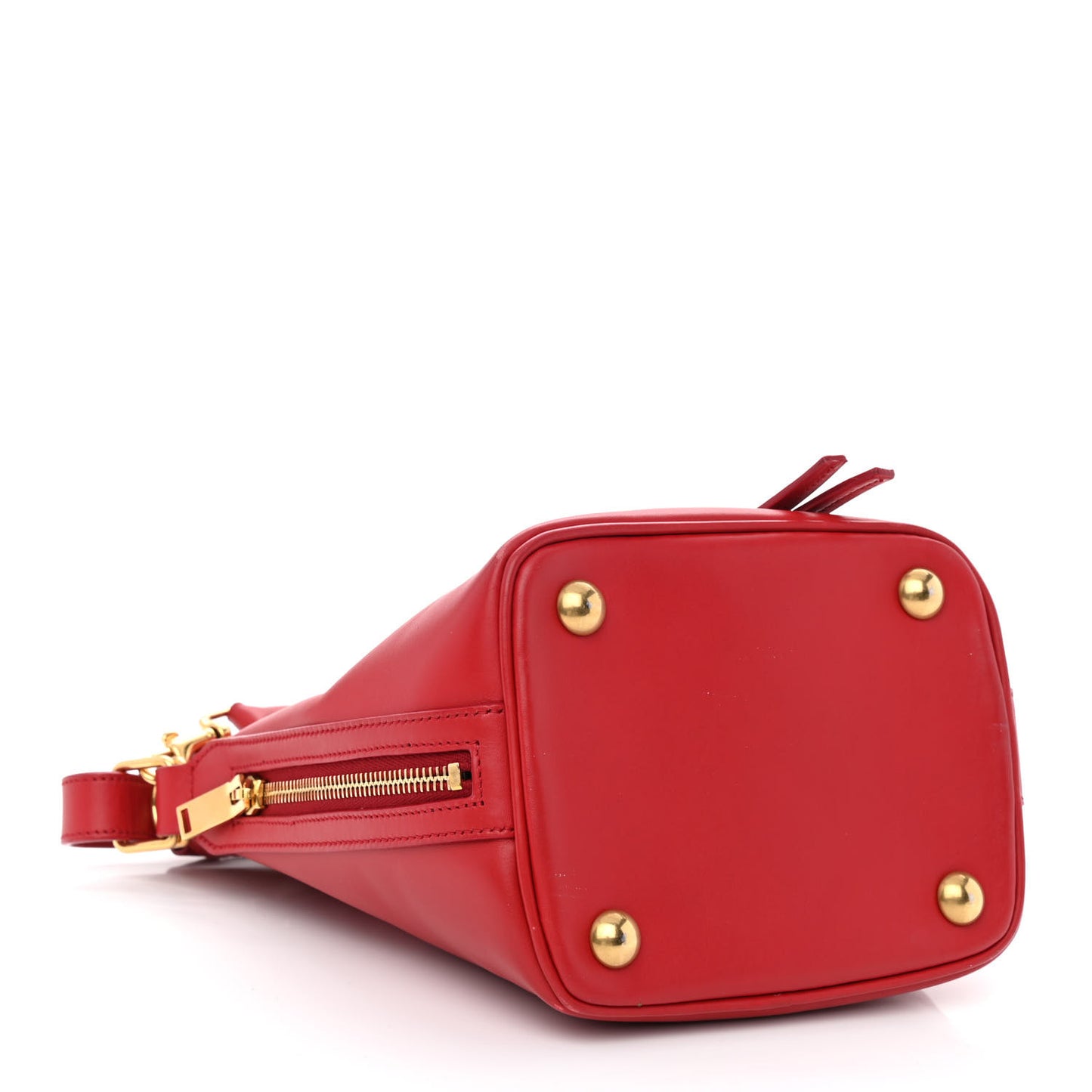 Calfskin Small Emmanuelle Bucket Bag Vermillion