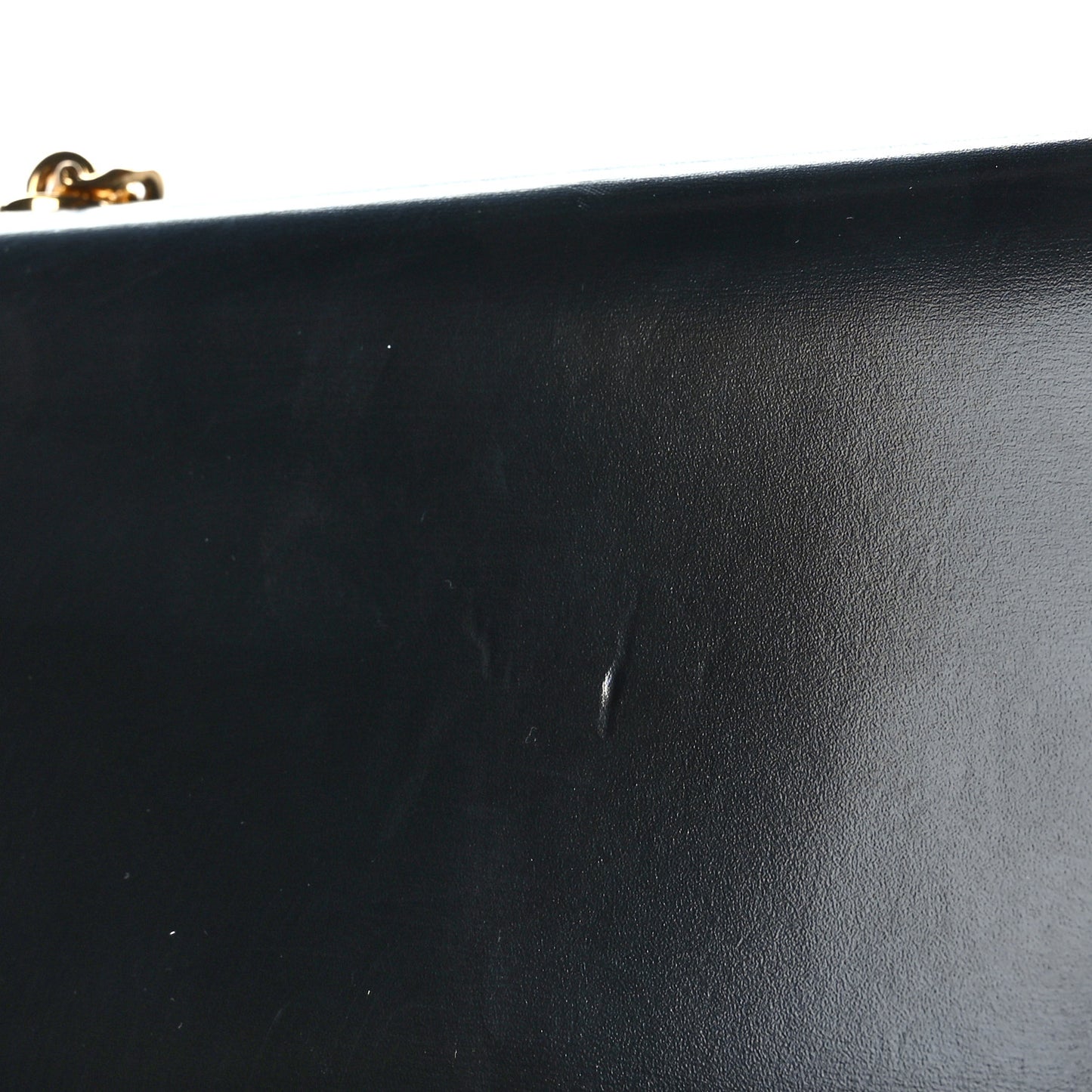 Shiny Calfskin Triomphe Chain Shoulder Bag Black