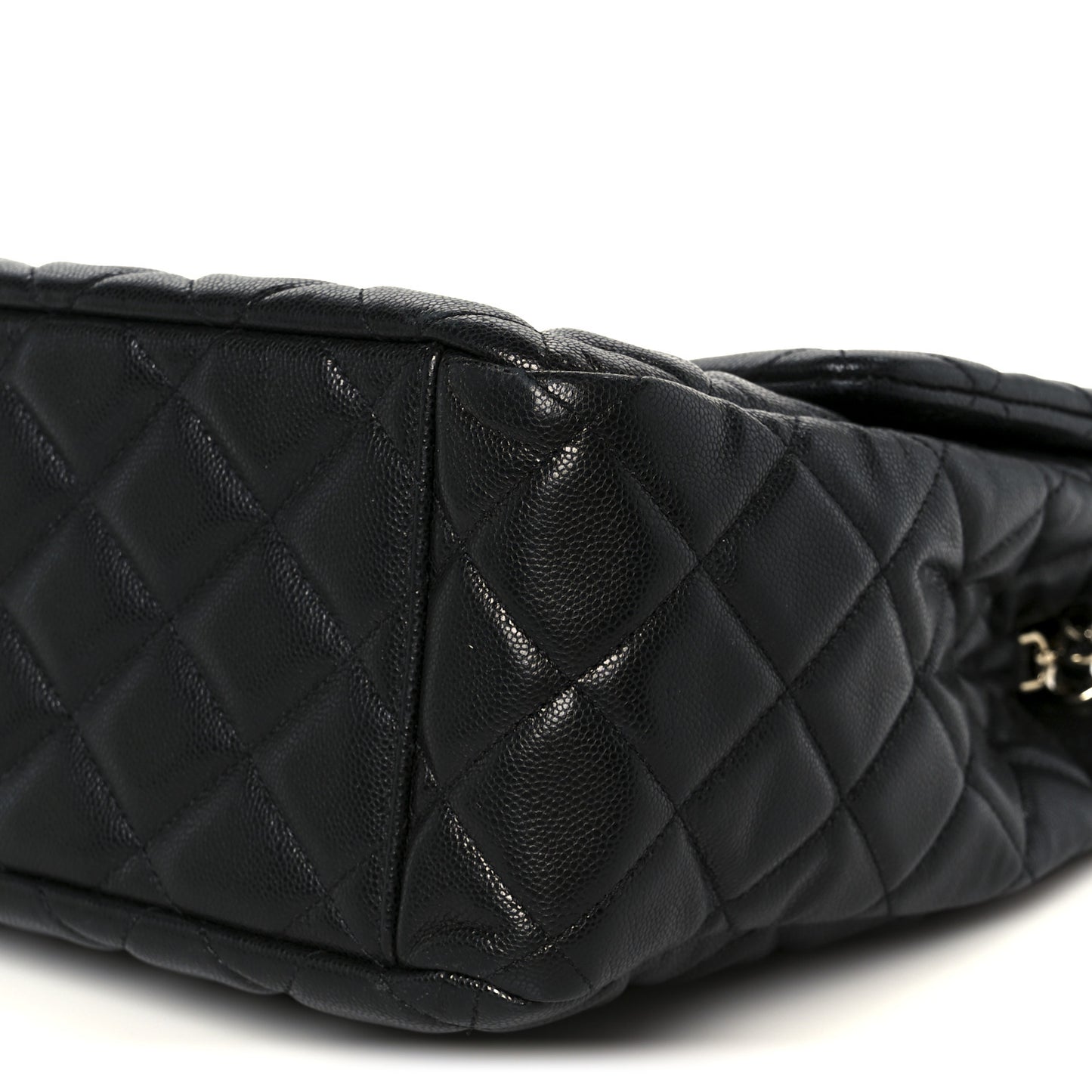 Caviar Quilted XXL Travel Flap Bag Black