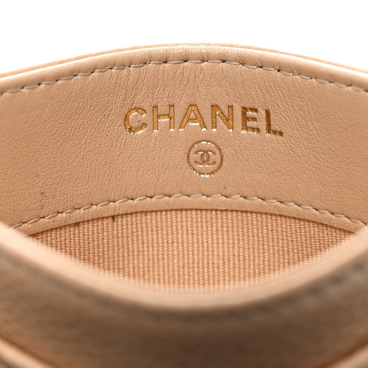 Chanel Caviar Quilted Card Holder Beige 6 of 9