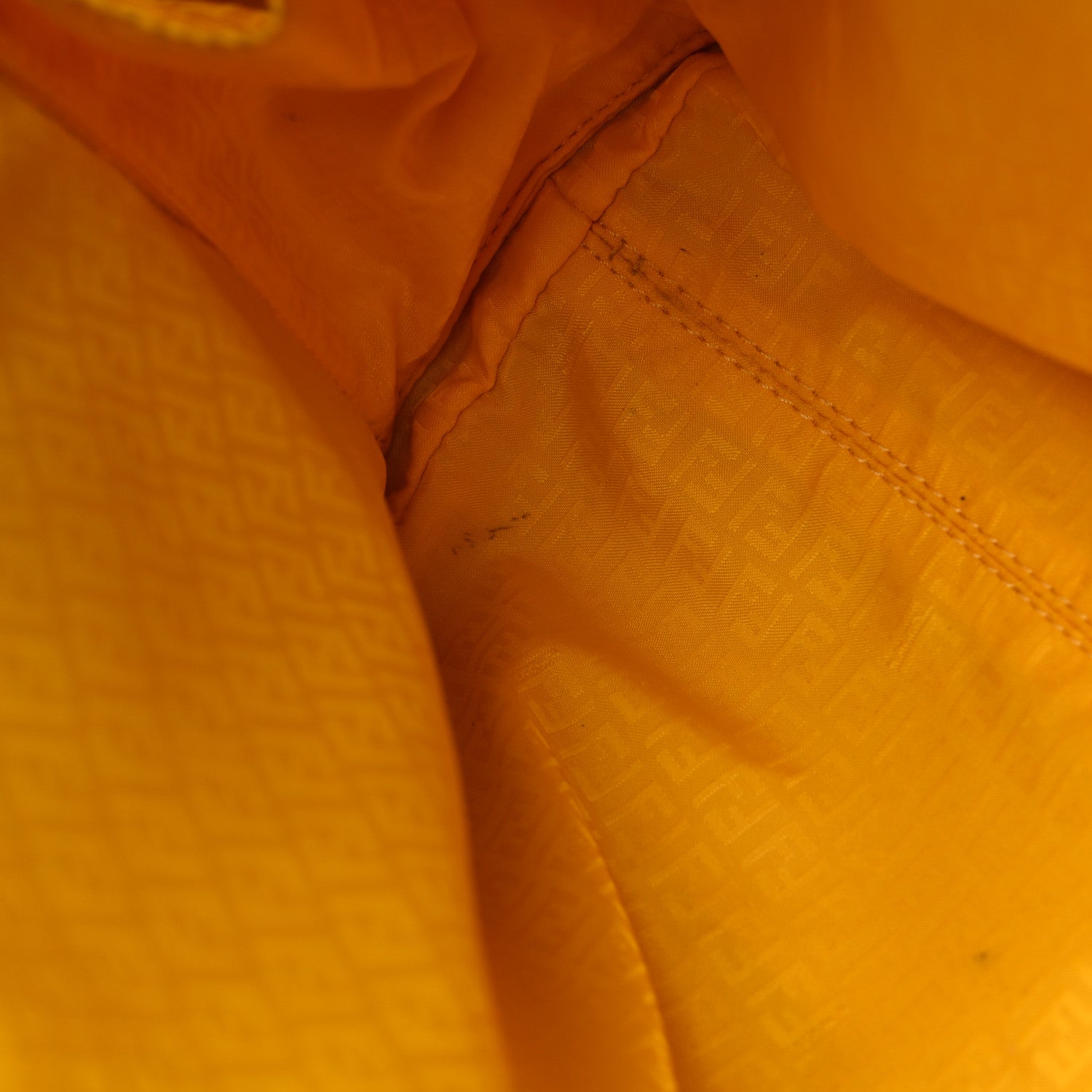 Fendi Zucca Spalmati Small Roll Tote Tobacco Giallo 13 of 15