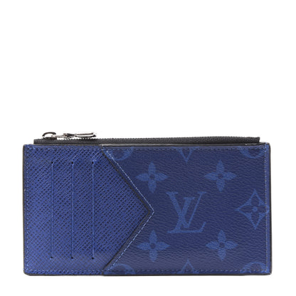 Louis Vuitton Monogram Taiga Coin Card Holder Cobalt 1 of 10