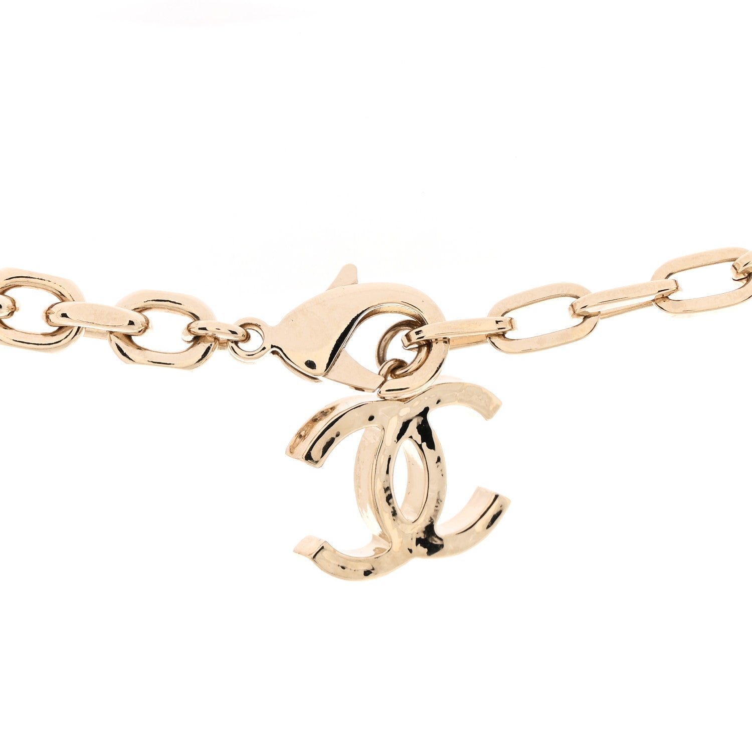 Chanel Metal CC Double Chain Necklace Gold 5 of 6