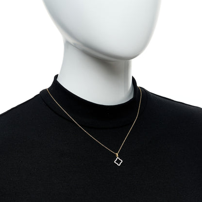David Yurman 18K Yellow Gold Diamond Cable Collectibles Quatrefoil Pendant Necklace 5 of 5