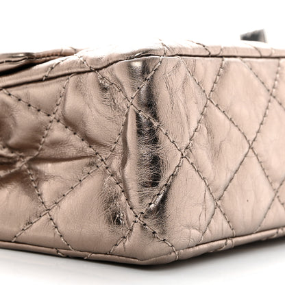 Chanel Metallic Aged Calfskin Quilted 2.55 Reissue 226 Flap Dark Silver 9 of 10