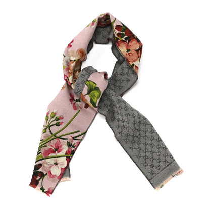 Gucci Wool GG Monogram Miniorophin Scarf Shell Pink 1 of 5