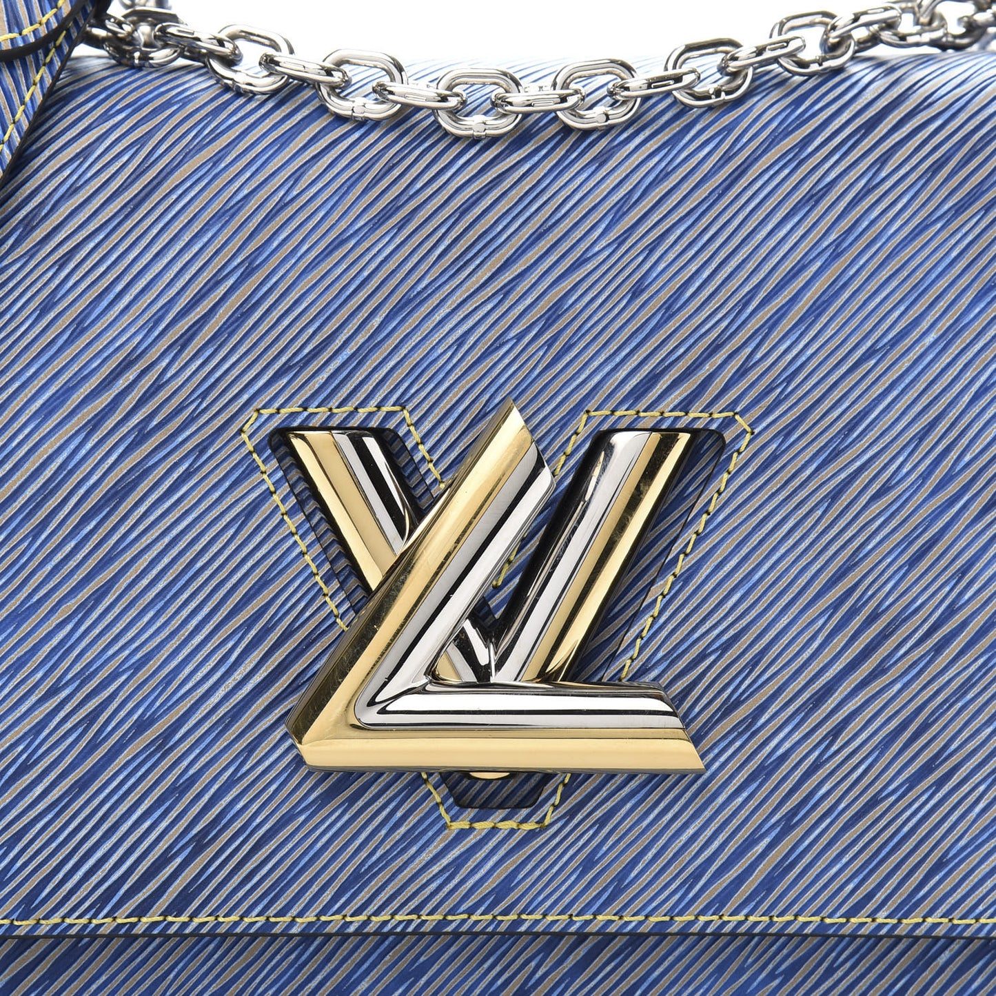 Epi Twist Shoulder Bag MM Denim Light