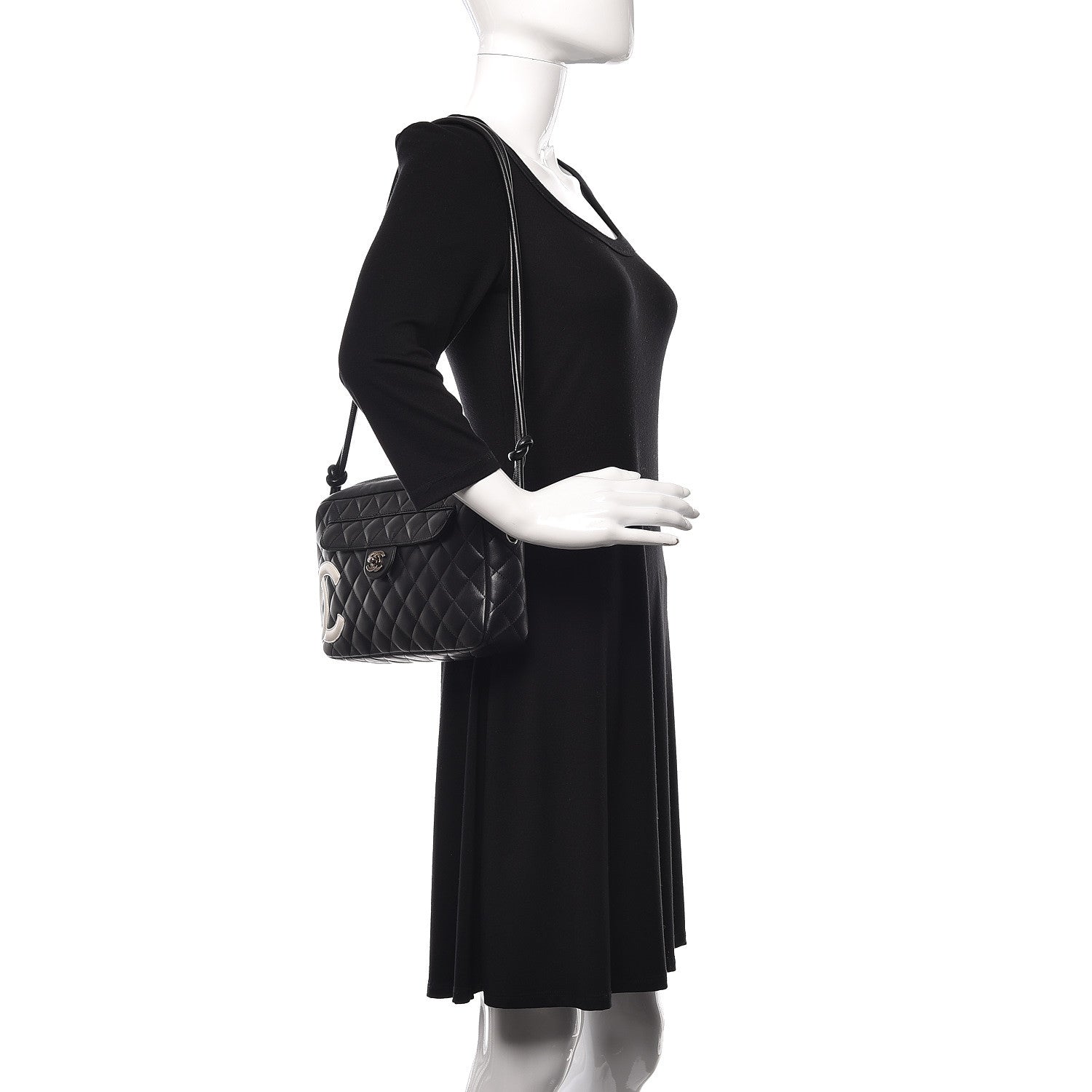 Chanel Calfskin Quilted Cambon Camera Bag Black 2 of 10