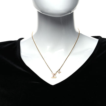 Louis Vuitton Enamel LV Iconic Necklace Gold Pink 2 of 6