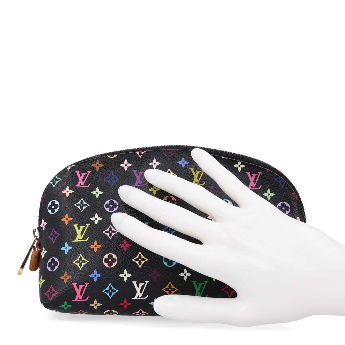 Louis Vuitton Monogram Multicolor Cosmetic Pouch Black Grenade 2 of 9