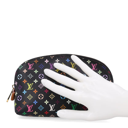 Louis Vuitton Monogram Multicolor Cosmetic Pouch Black Grenade 2 of 9
