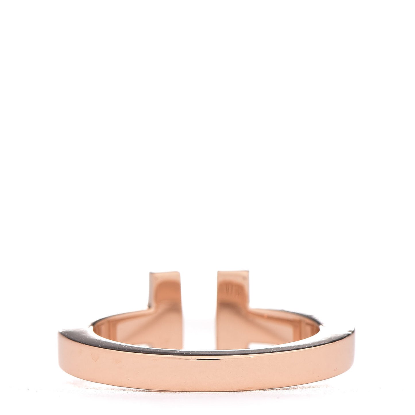 18K Rose Gold T Square Ring 49 4.75
