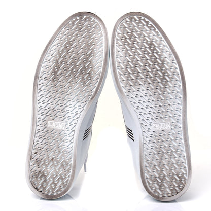 Hermes Calfskin Womens Avantage Sneakers 39 White Marine 7 of 10