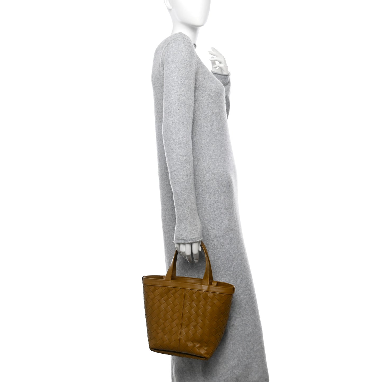 Nappa Intrecciato Small Flip Flap Tote Acorn