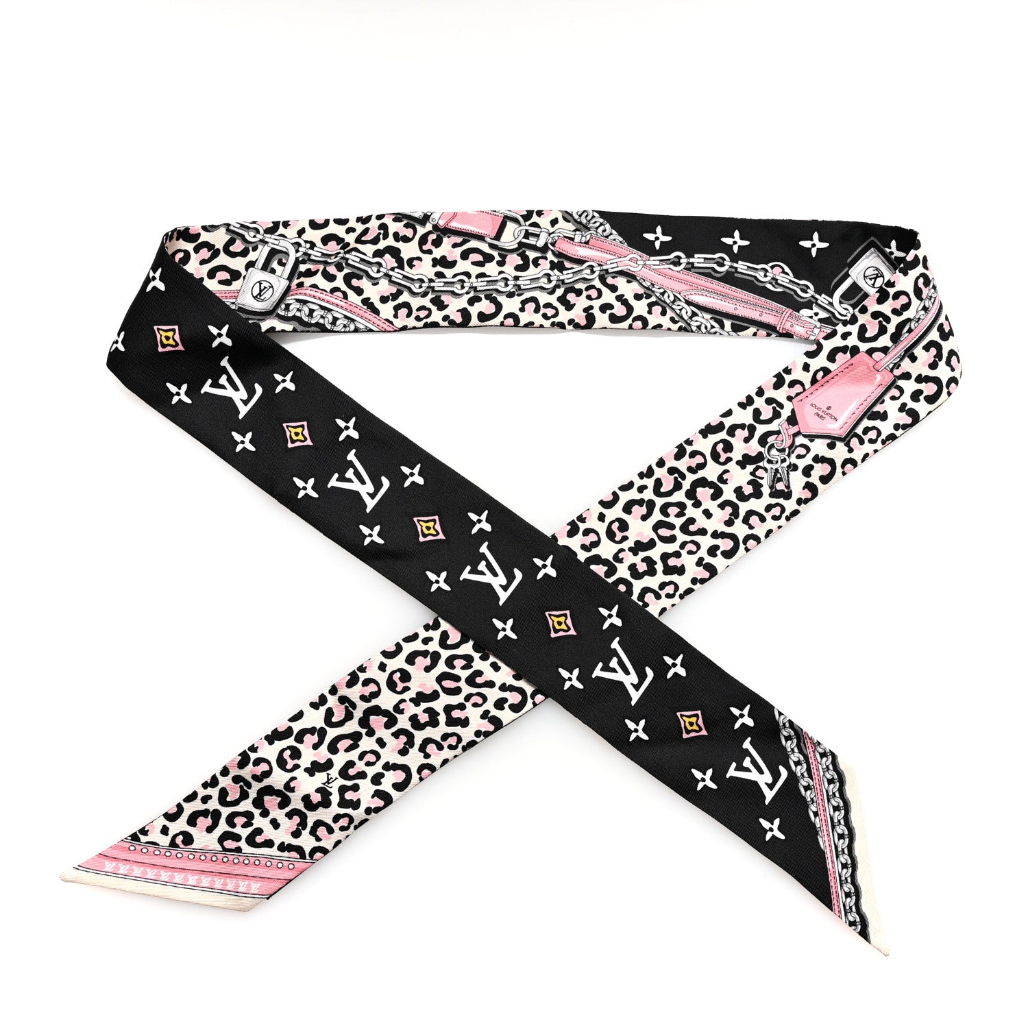Louis Vuitton Silk Monogram Wild At Heart BB Bandeau Black 1 of 4