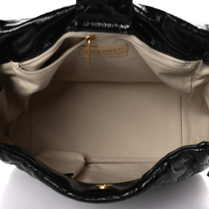 Chanel Patent Puzzle Accordion Flap Bag Black 7 of 11