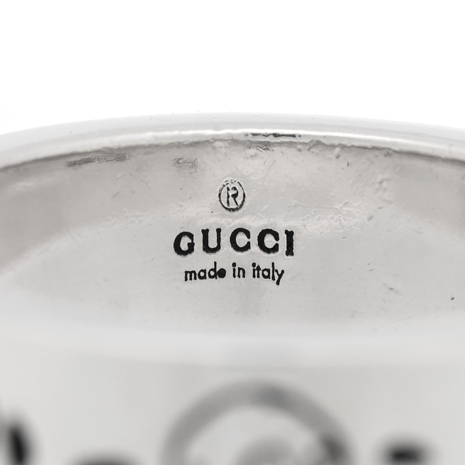 Gucci Sterling Silver Narrow GucciGhost Hamlet Skull Ring 52 6 4 of 4