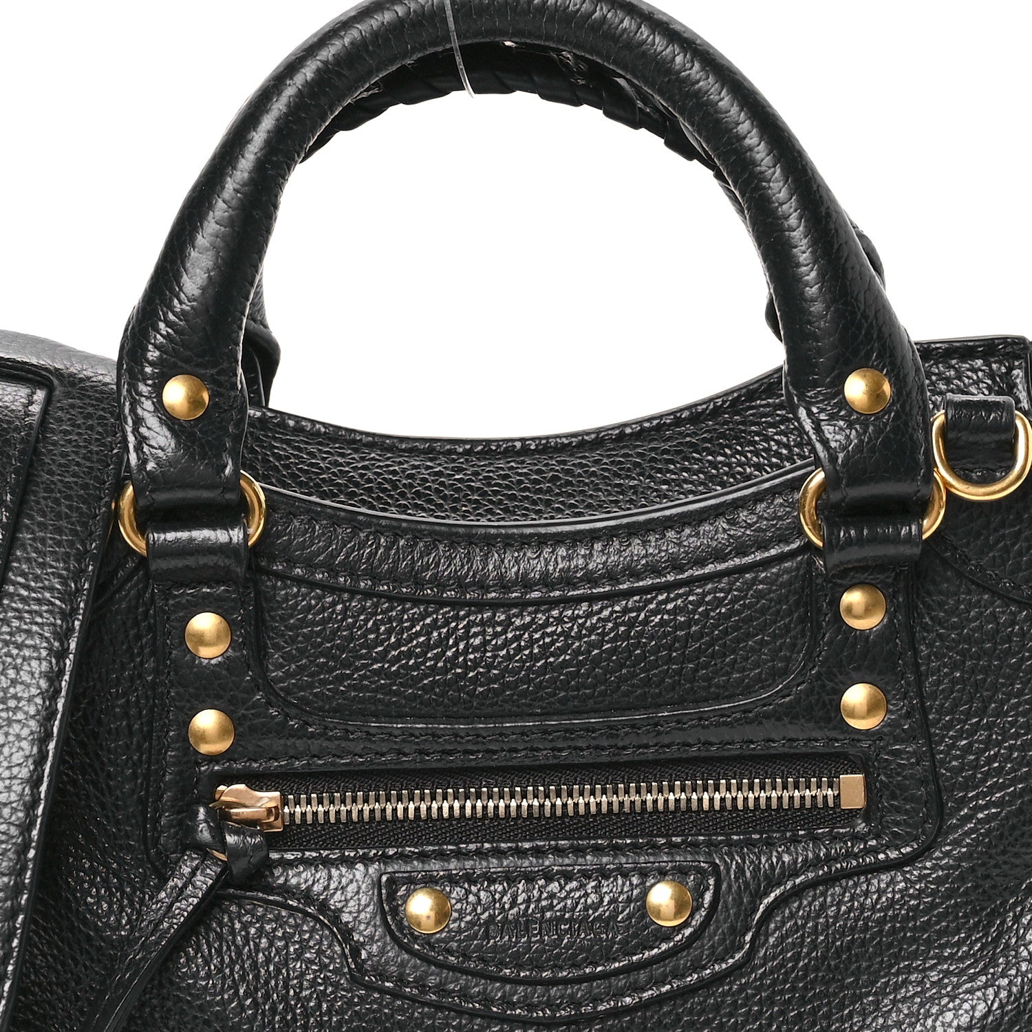 Balenciaga Grained Calfskin Neo Classic Gold Hardware Mini City Black 8 of 13