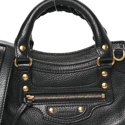 Balenciaga Grained Calfskin Neo Classic Gold Hardware Mini City Black 8 of 13