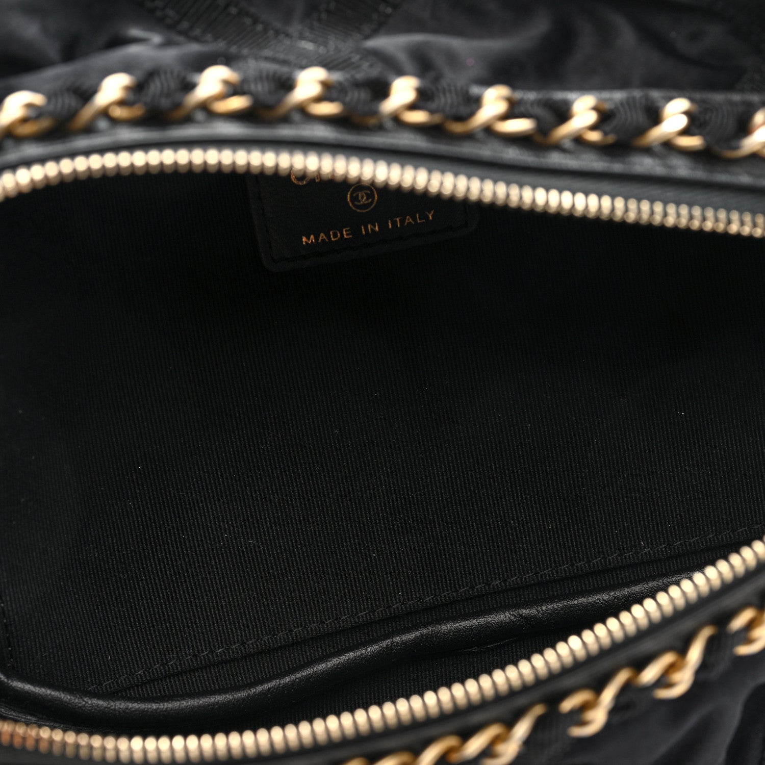Chanel Nylon Grosgrain Lifestyle Pouch With Sleep Mask Black 6 of 8