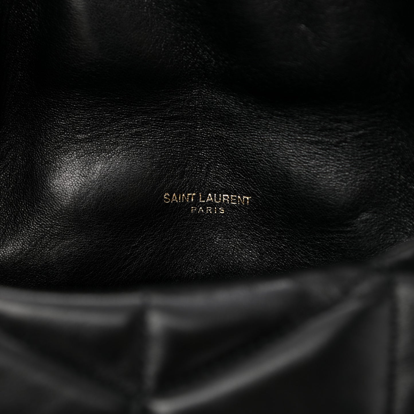 Lambskin Quilted Toy Loulou Puffer Monogram Chain Satchel Black