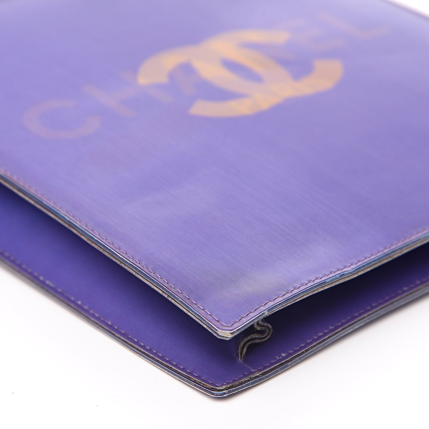 Vinyl Hologram CC Shoulder Bag Purple