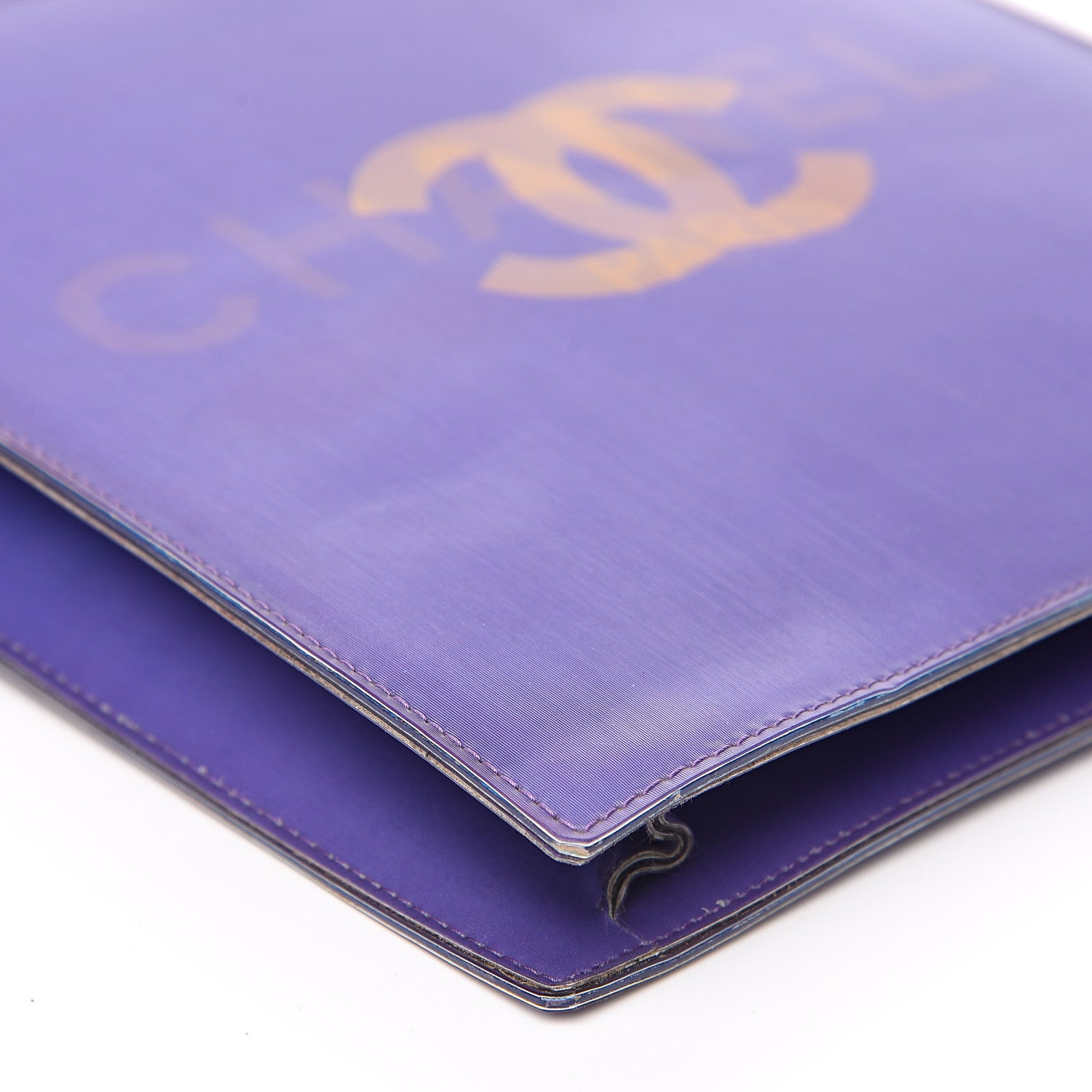 Chanel Vinyl Hologram CC Shoulder Bag Purple 9 of 10