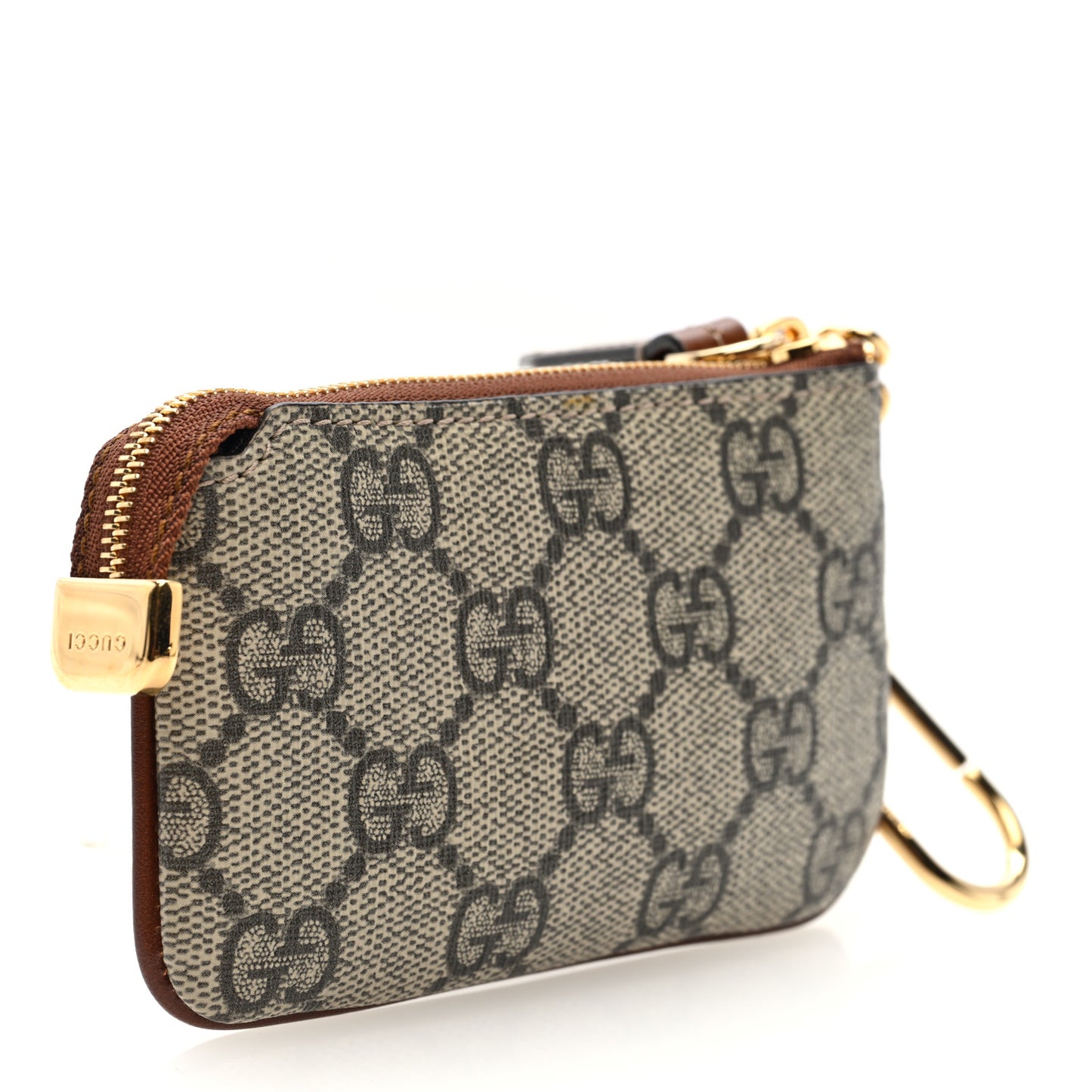 GG Supreme Monogram Key Case Beige Ebony Cuir