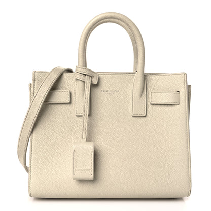 Saint Laurent Grained Calfskin Nano Sac De Jour Dove White 1 of 12