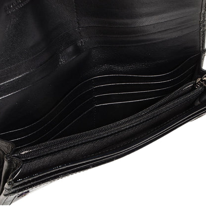Burberry Crinkled Patent Continental Wallet Black 6 of 9