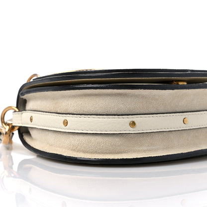 Chloe Calfskin Suede Small Nile Bracelet Bag Off White 7 of 12