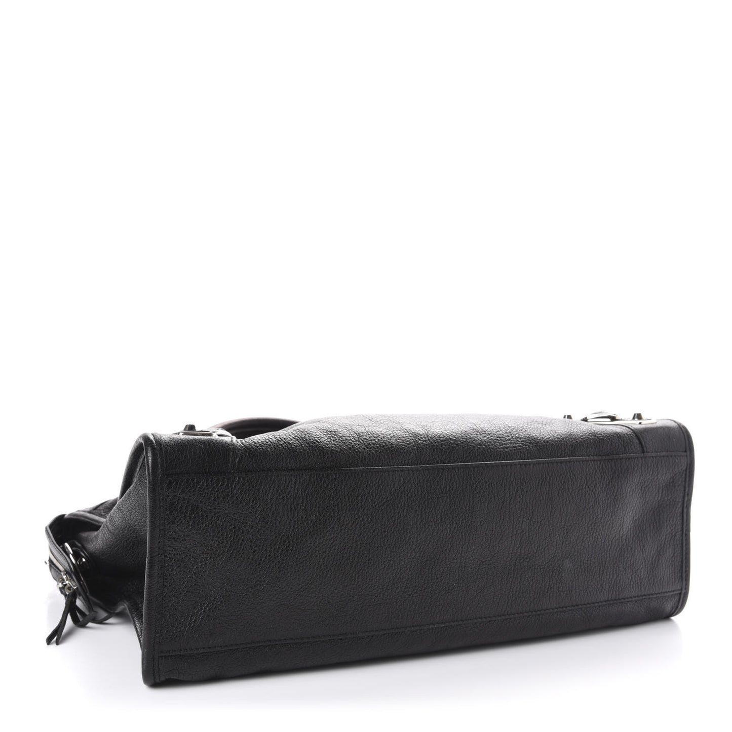 Chevre Silver Metallic Edge Hardware City Black