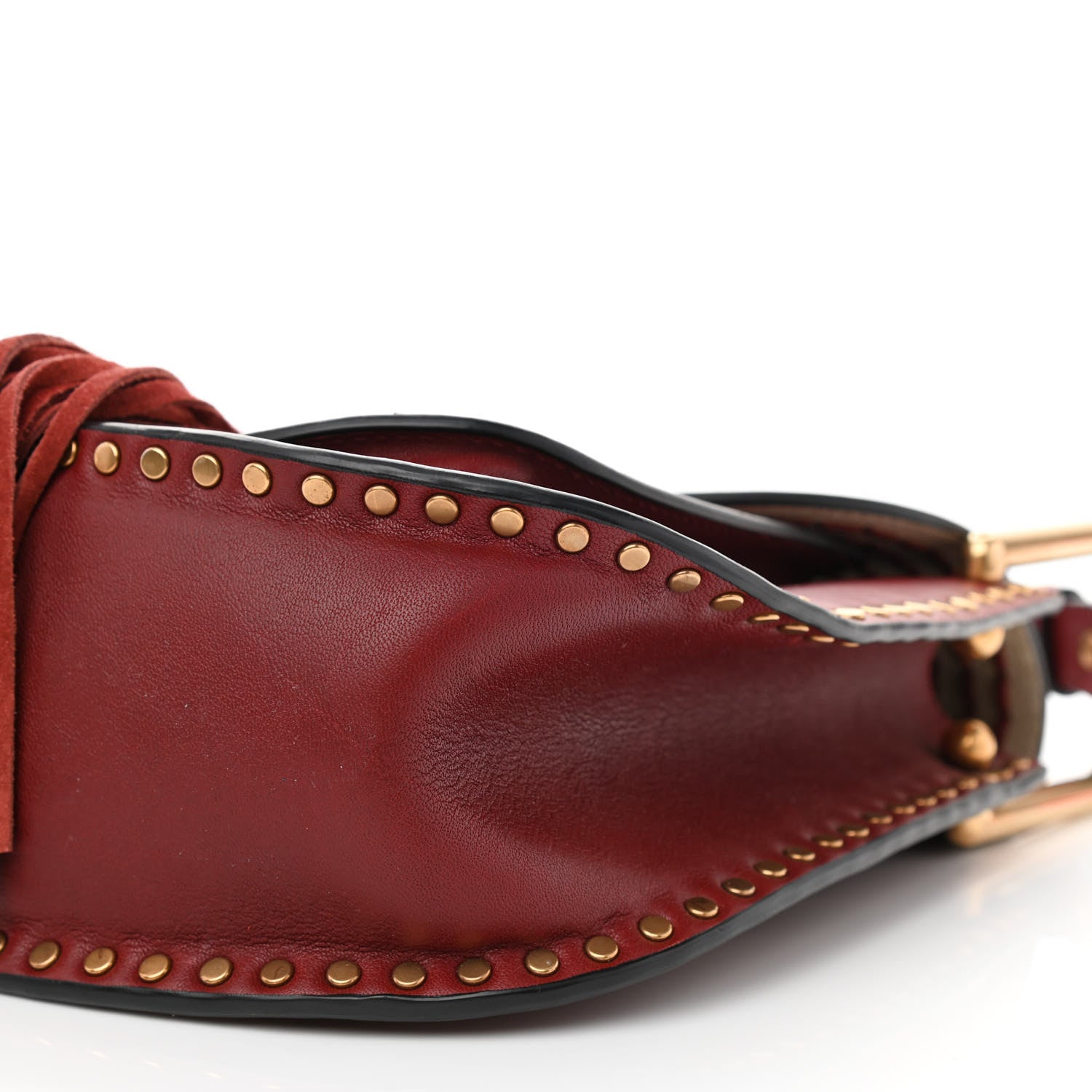 Chloe Calfskin Braided Small Hudson Shoulder Bag Sienna Red 7 of 7