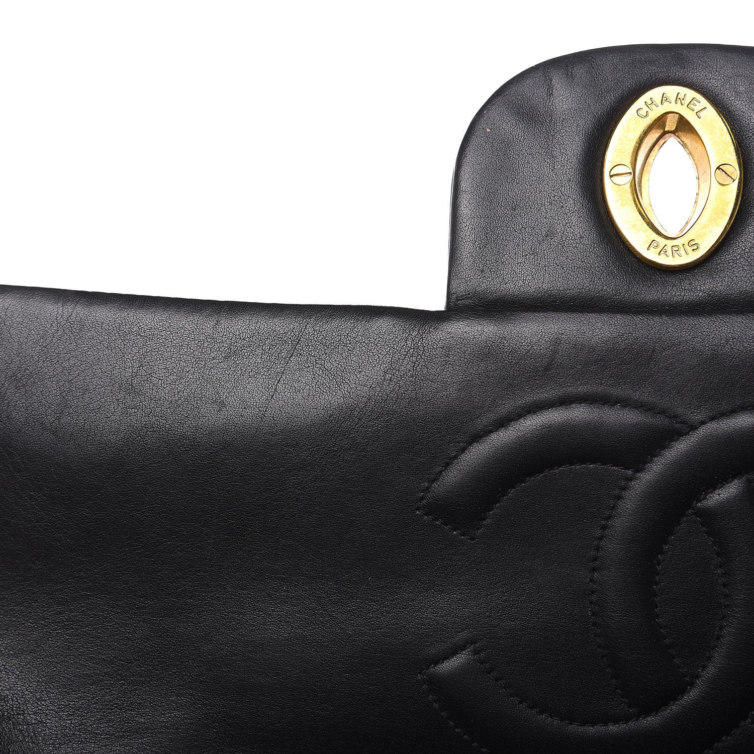 Chanel Lambskin Quilted XL Jumbo Single Flap Black 14 of 18